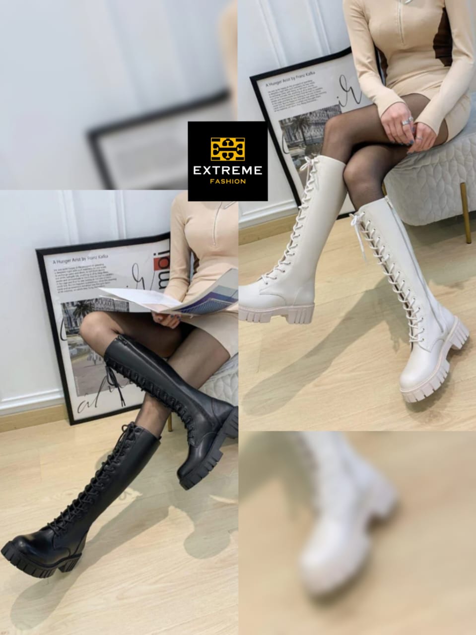 CHUNKY PLATFORM KNEE BOOTS