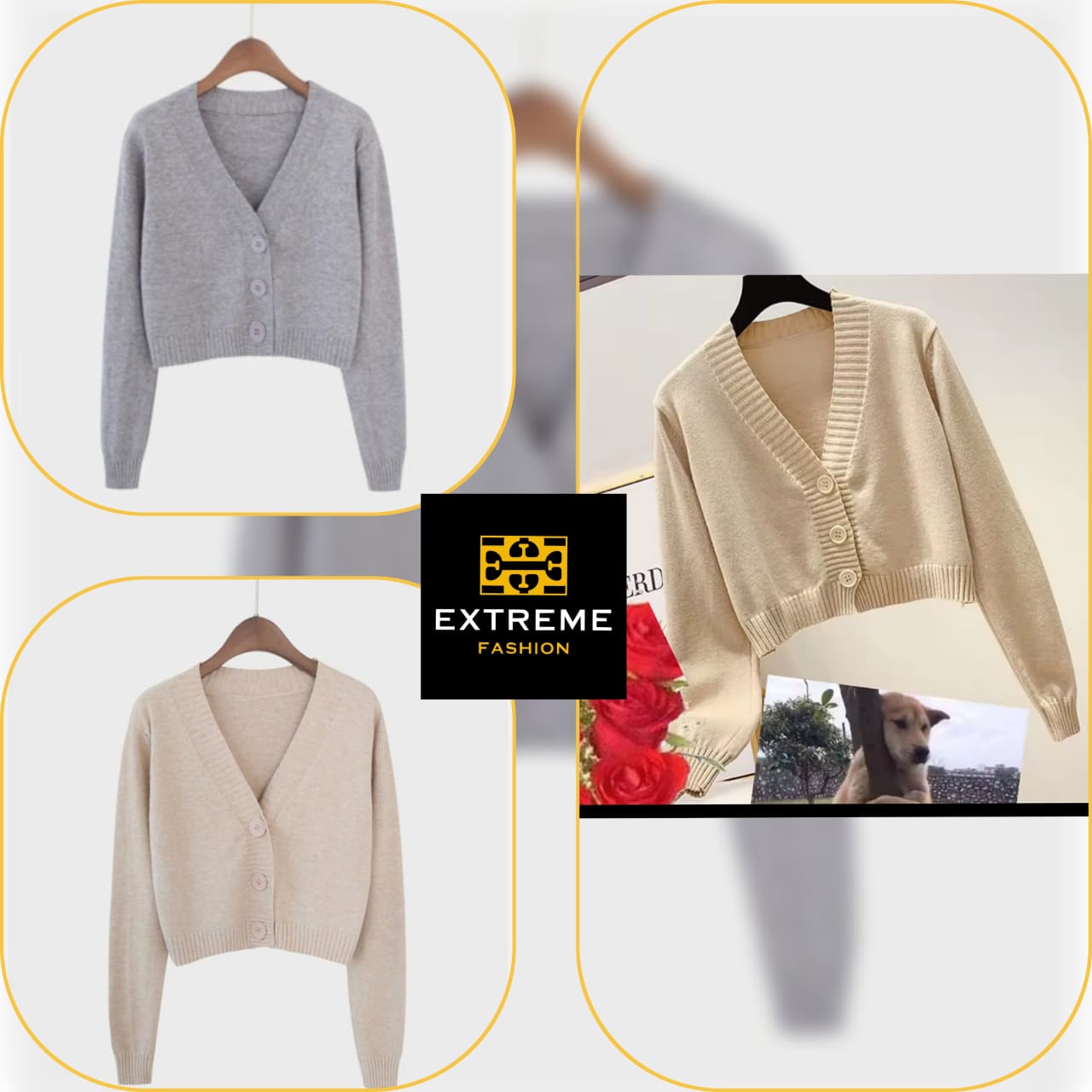 long sleeve v neck knitted crop jersey