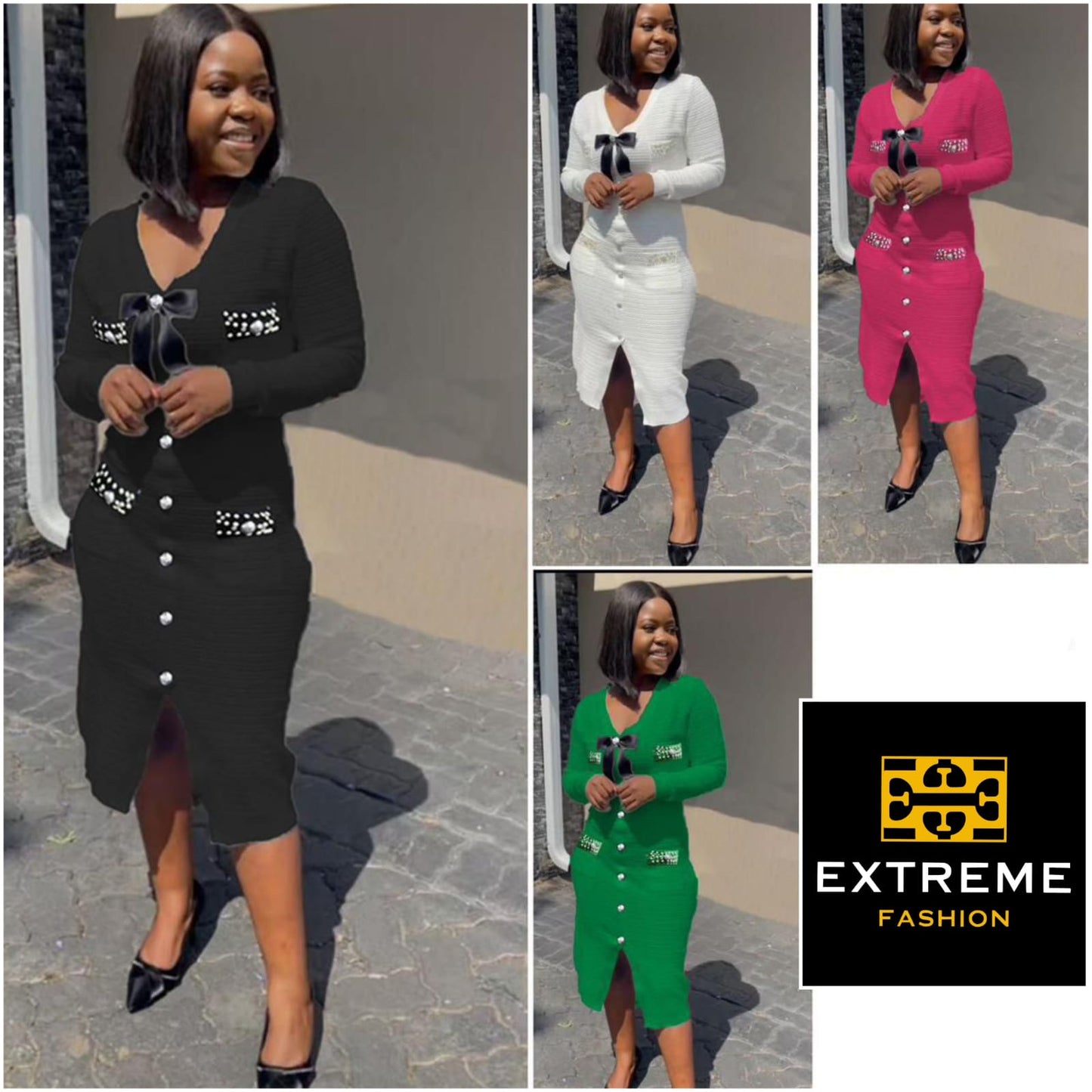 long sleeve knitted dress