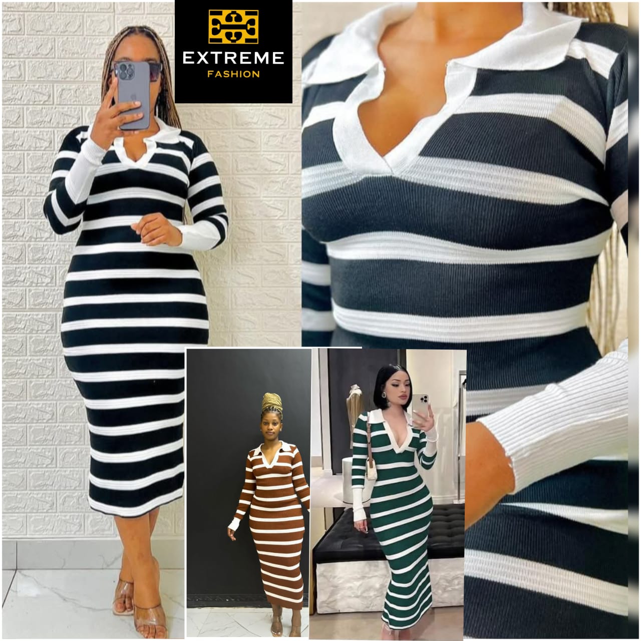 warm knitted stretch dress