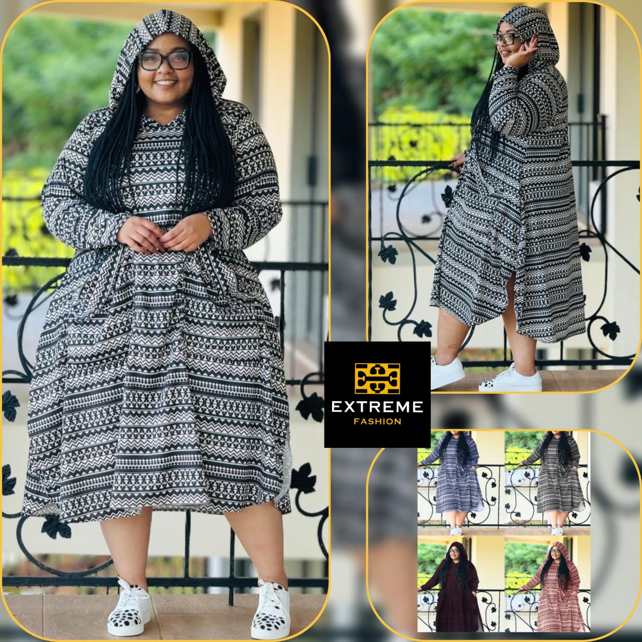 plus size woody tradional print dress