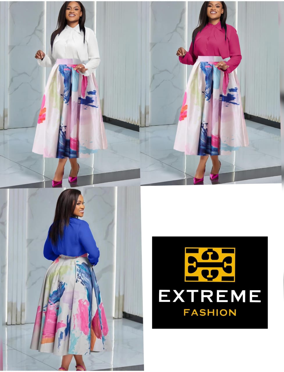 painted skirt formal 2pc set