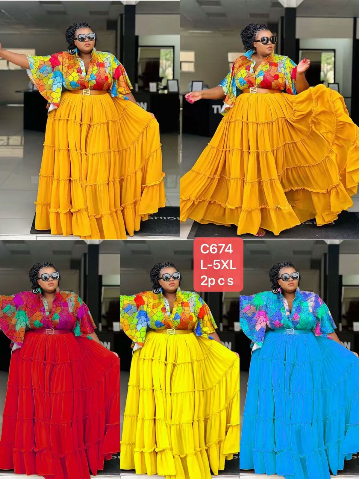 plus size maxi 2pc set