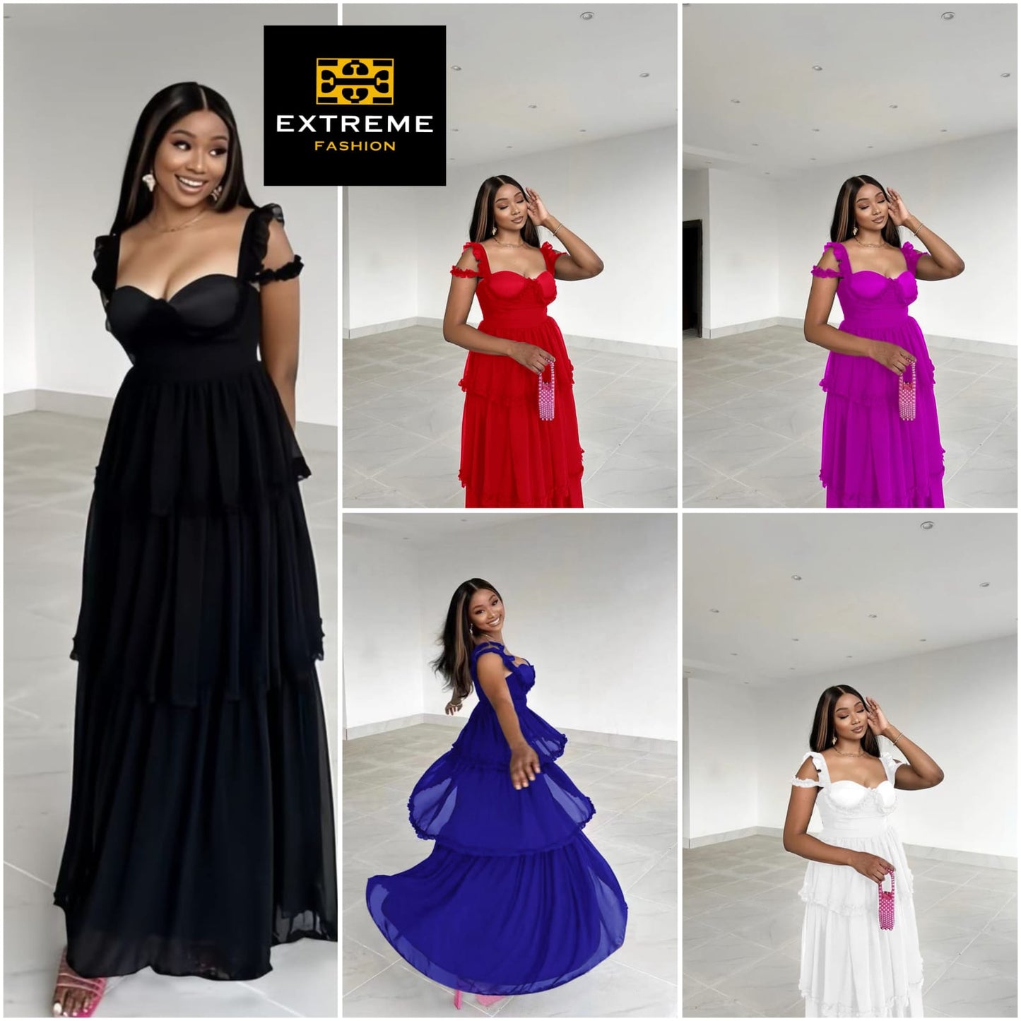 multi layer maxi dress