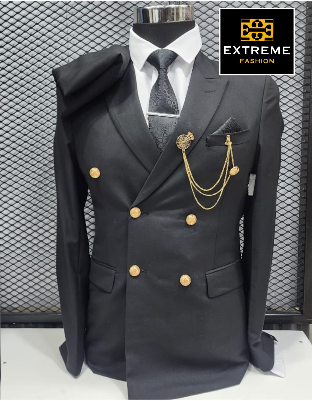 double breasted men's 2pc suit