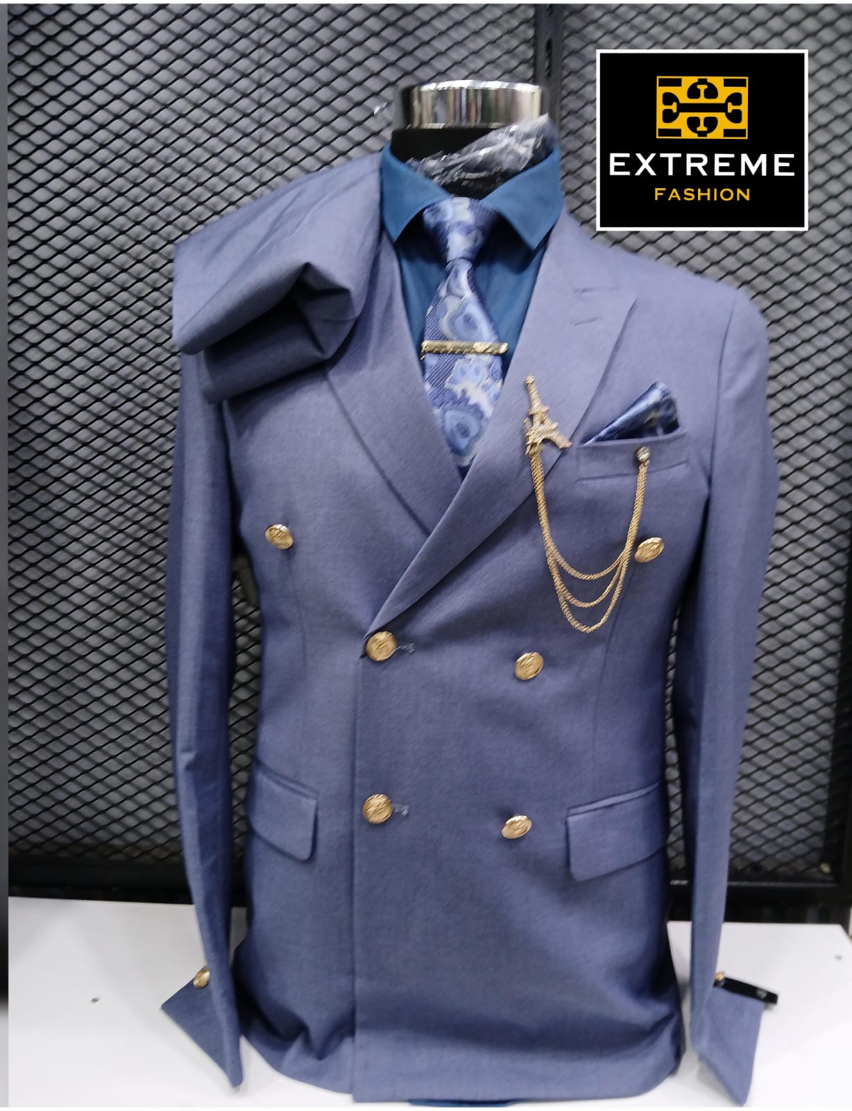 double breast slim fit men's 2pc