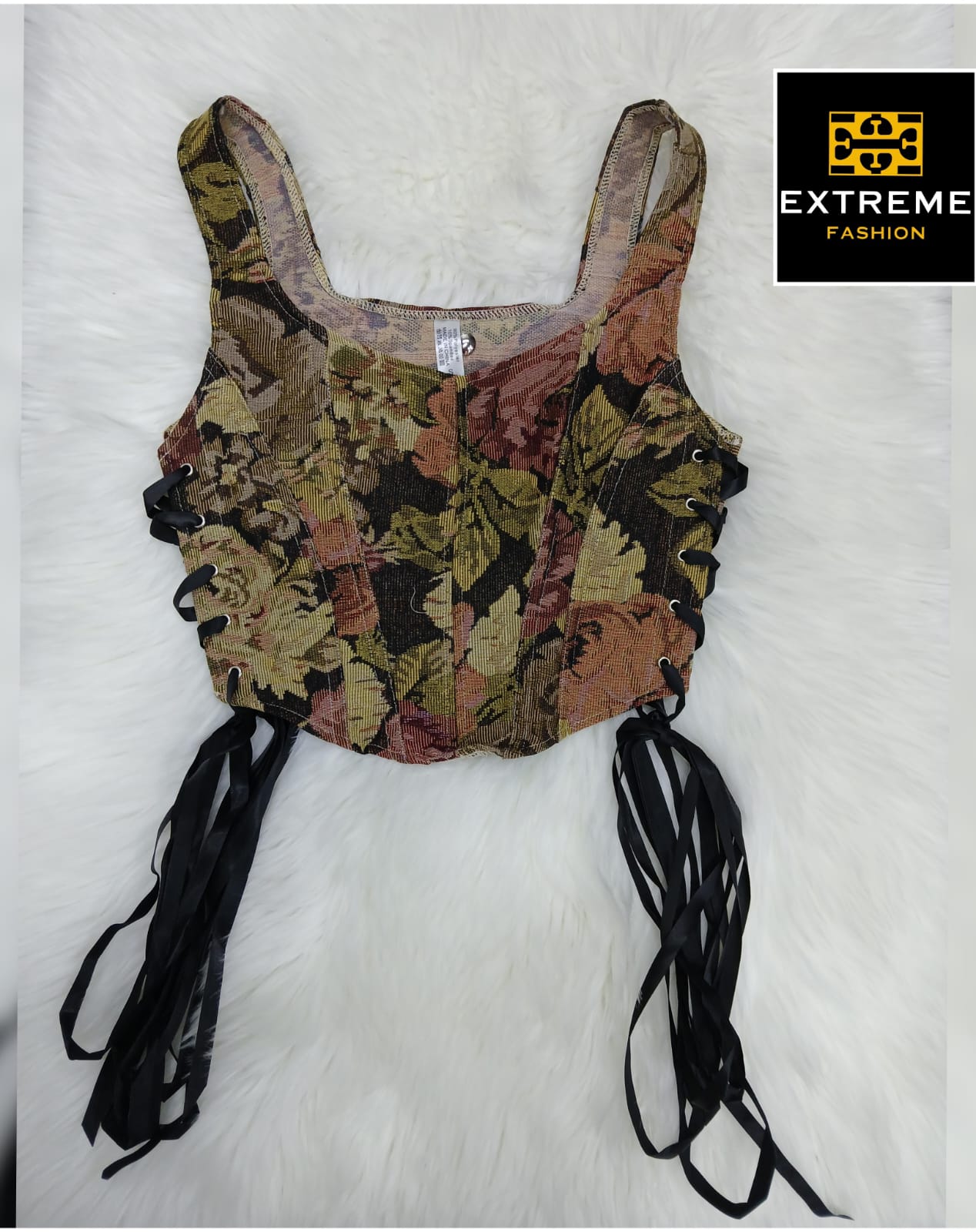 sides adjustable corset top