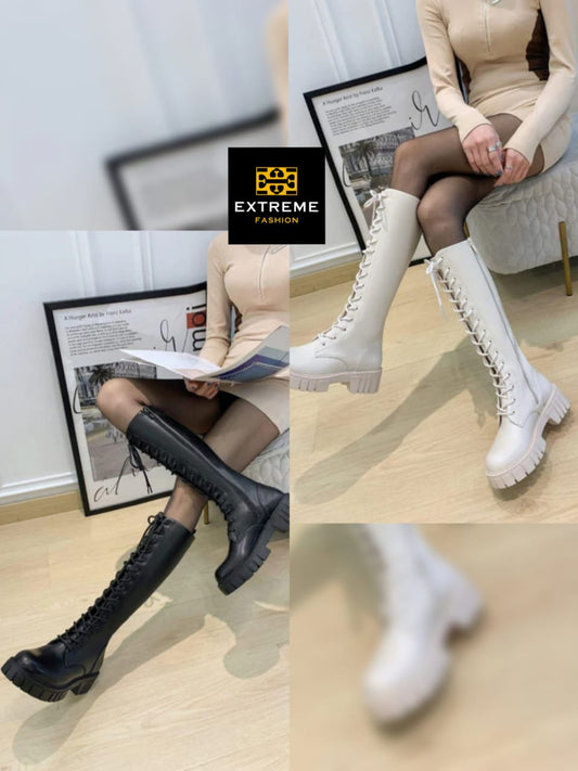 CHUNKY PLATFORM KNEE BOOTS