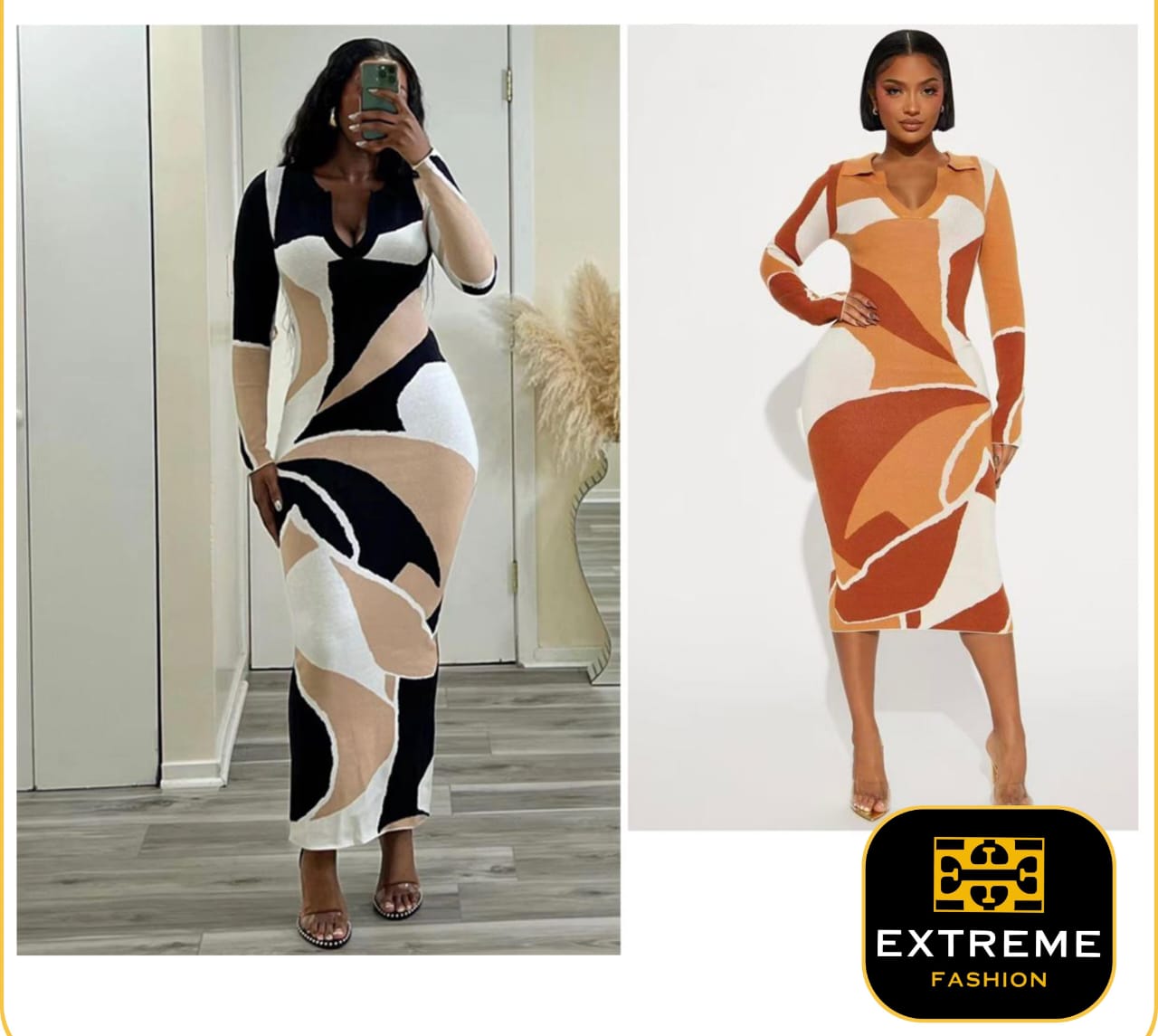 SLEEVE KNITTED DRESS