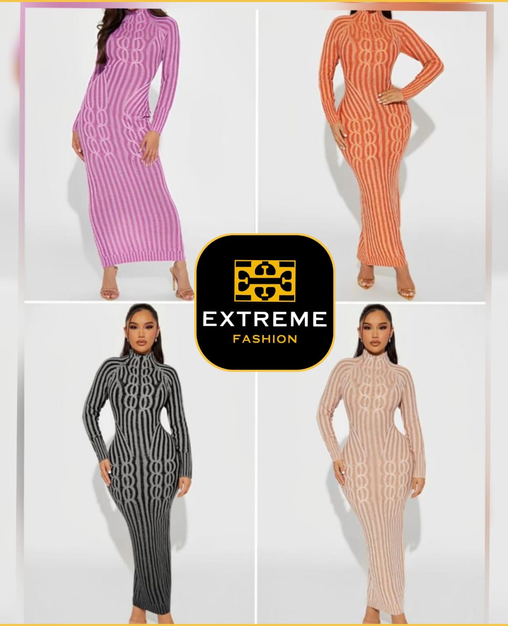 knitted long sleeve bodycorn dress