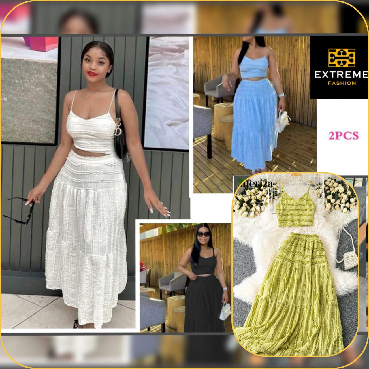 tinny strapless 2pc set