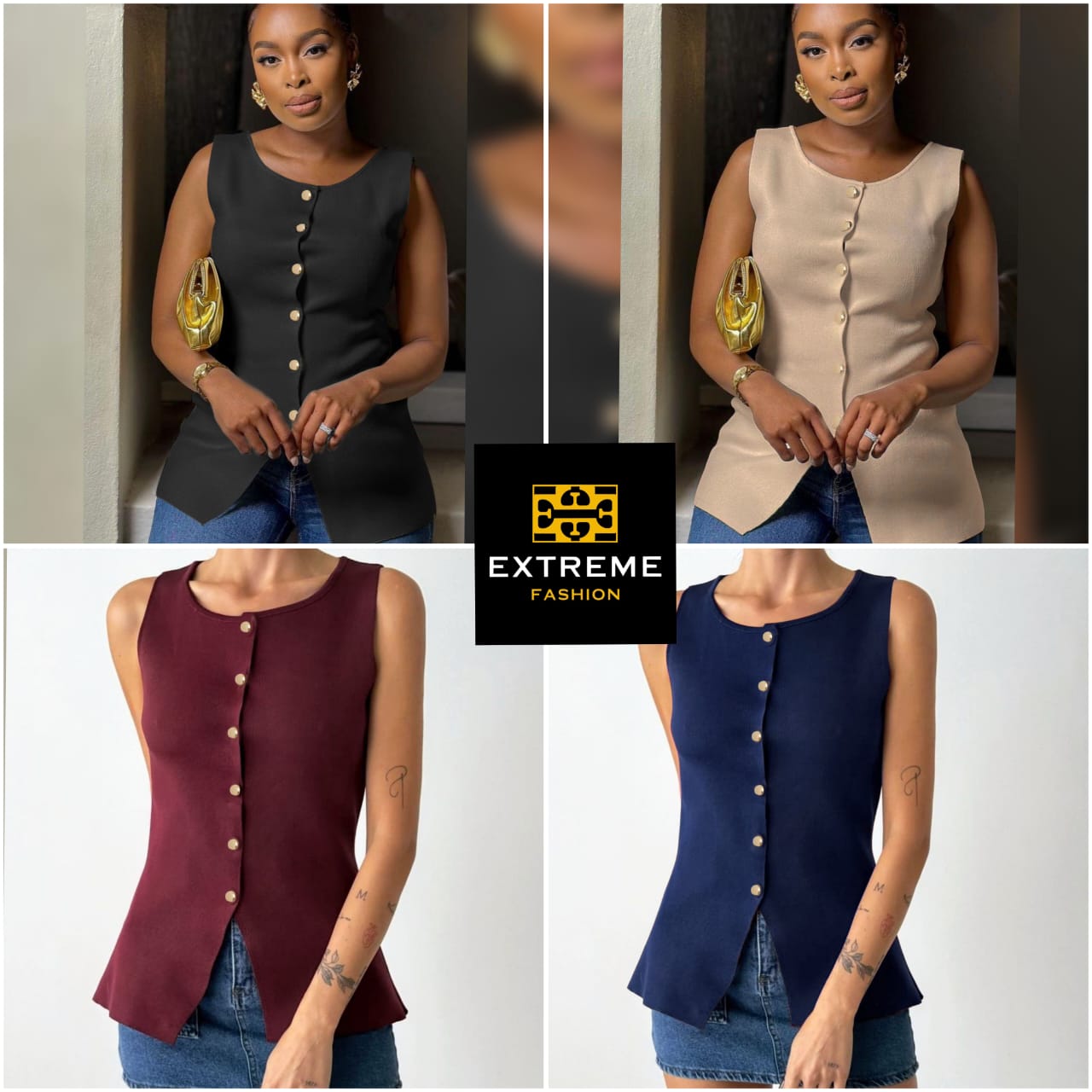 sleeveless knitted cardigan