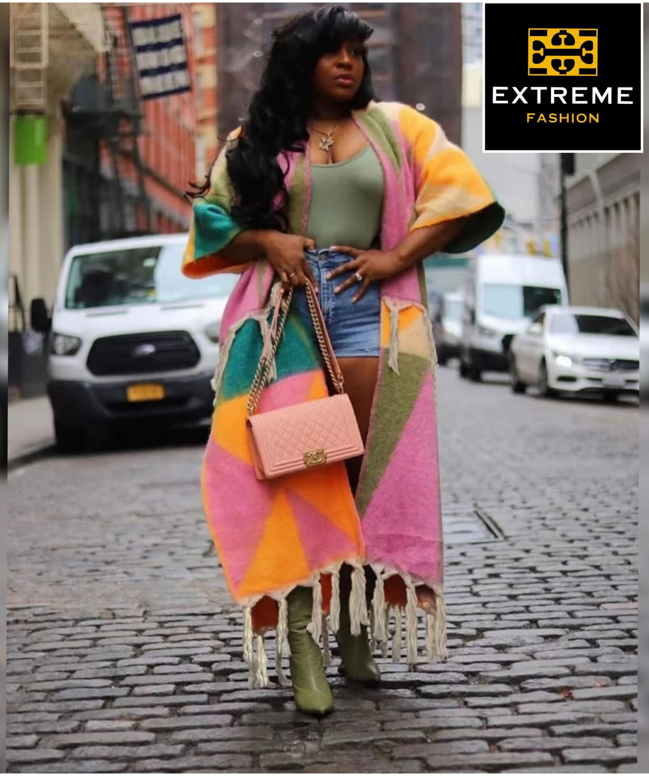 colourful knitted pullover