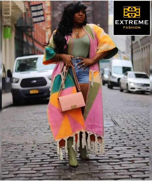 colourful knitted pullover