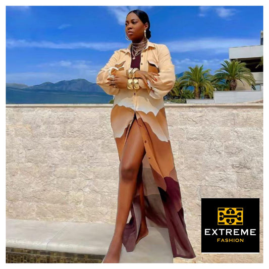 long sleeve see through summer dress