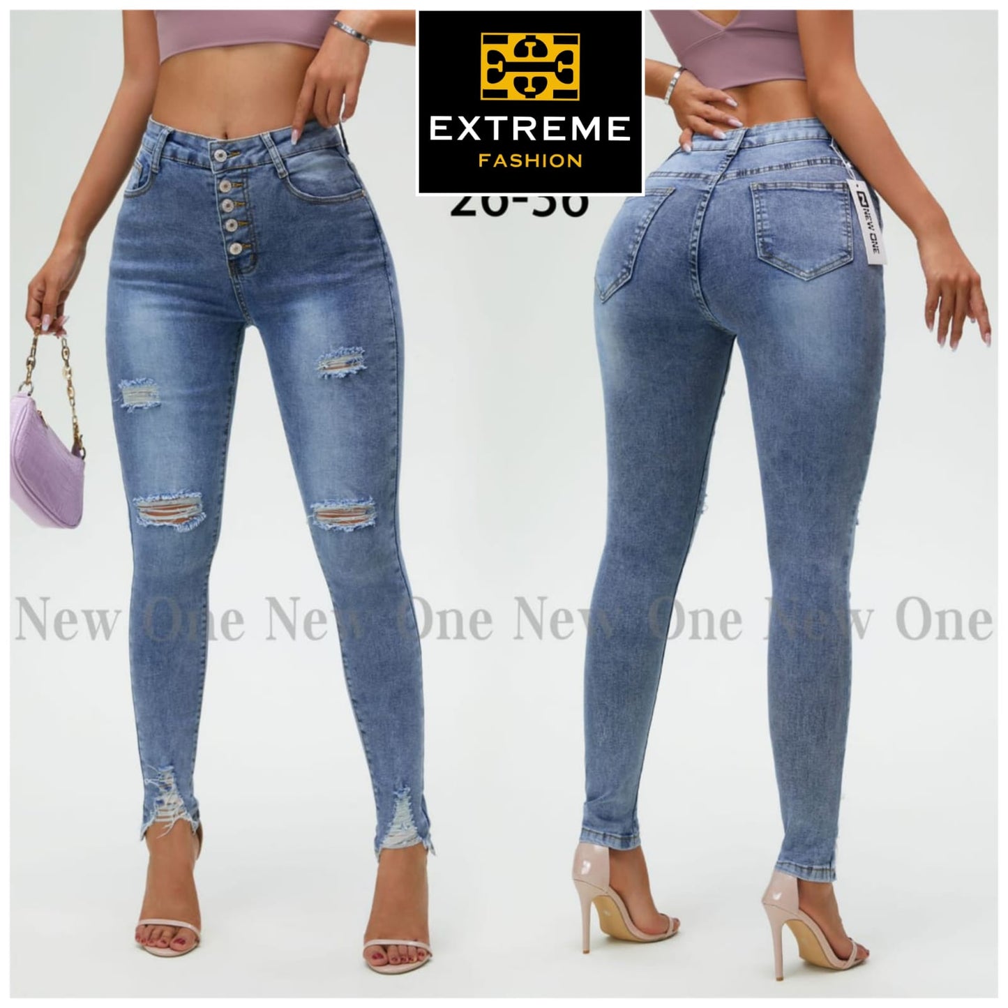 high weist ripped skinny jean