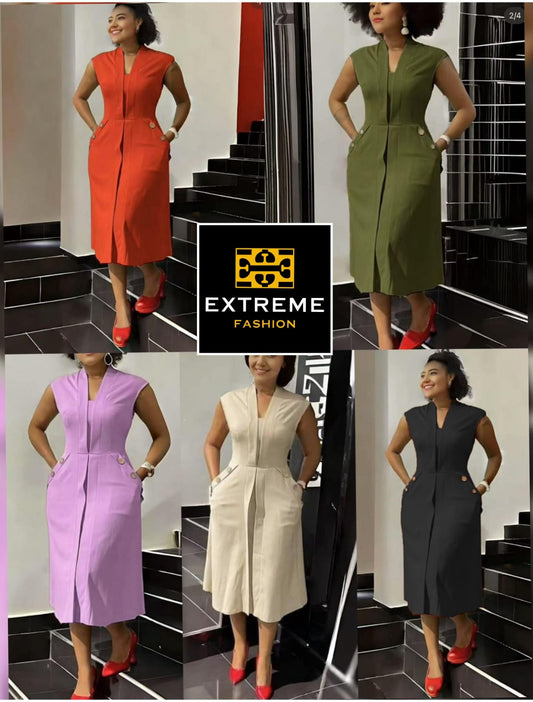 sleeveless patchwork dress