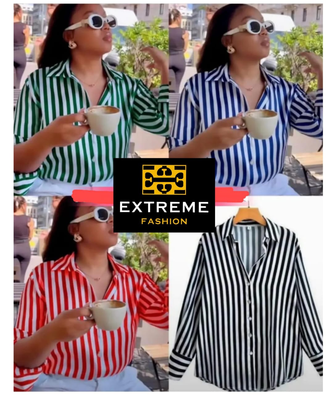 long sleeve stripe detailed shirt