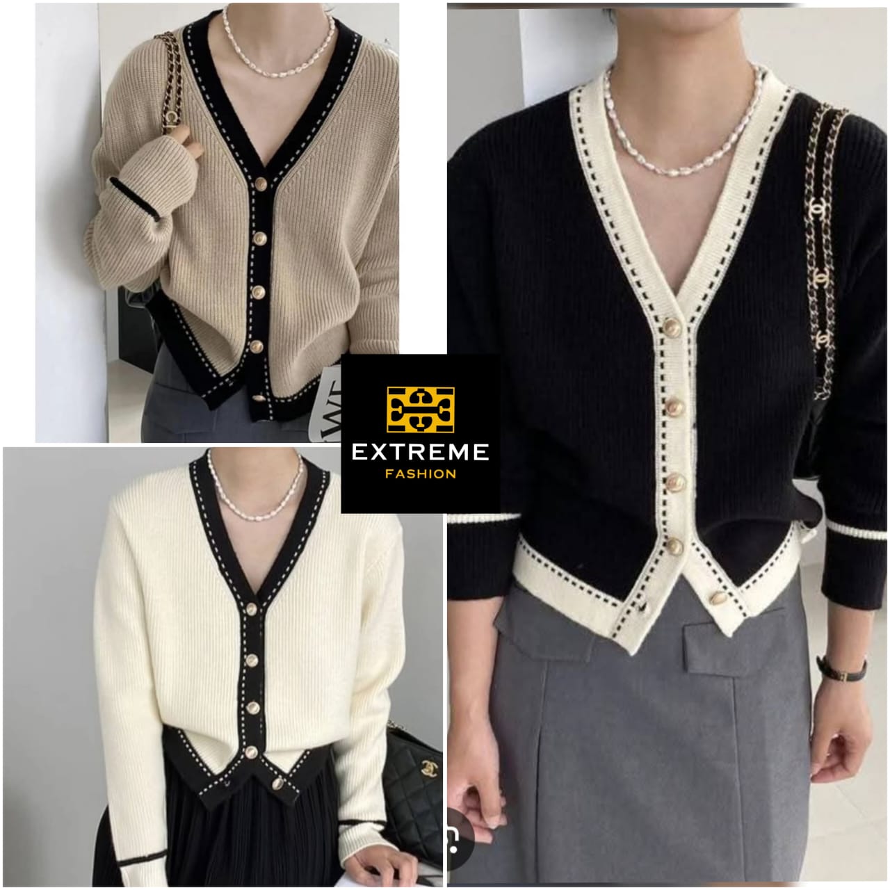 multi kinops long sleave knitted jersey