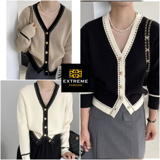 multi kinops long sleave knitted jersey