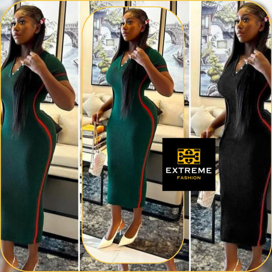 short sleeve bodycorn knitted dress