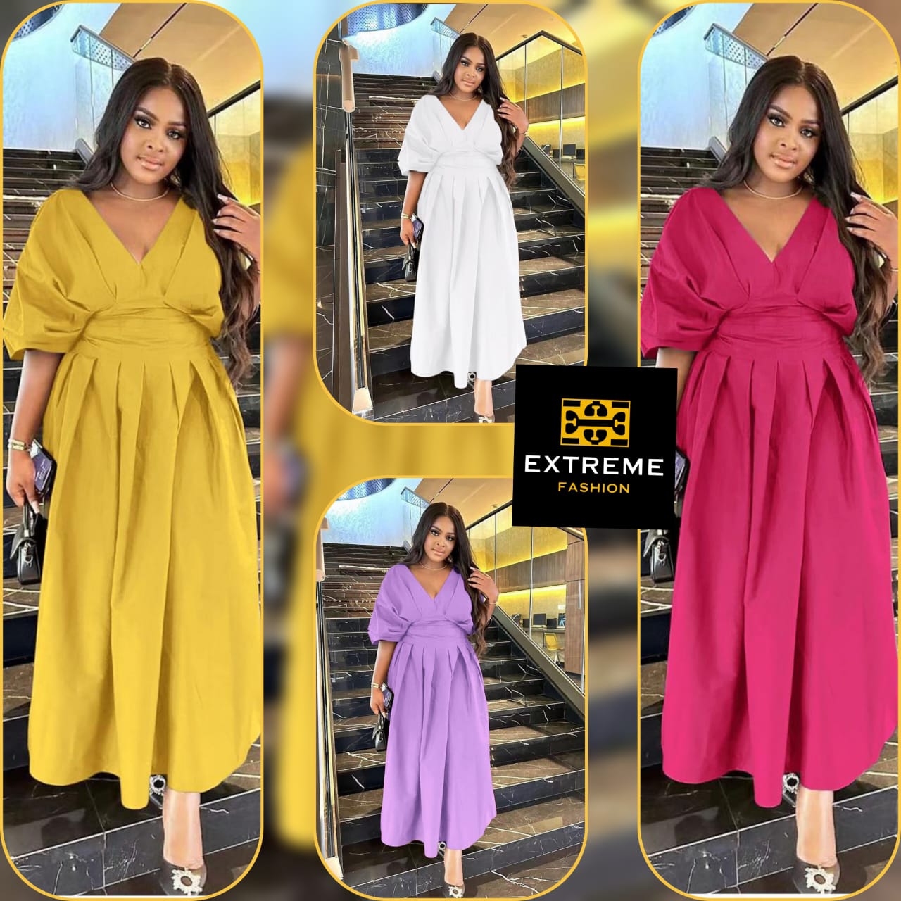 patchwork maxi dress