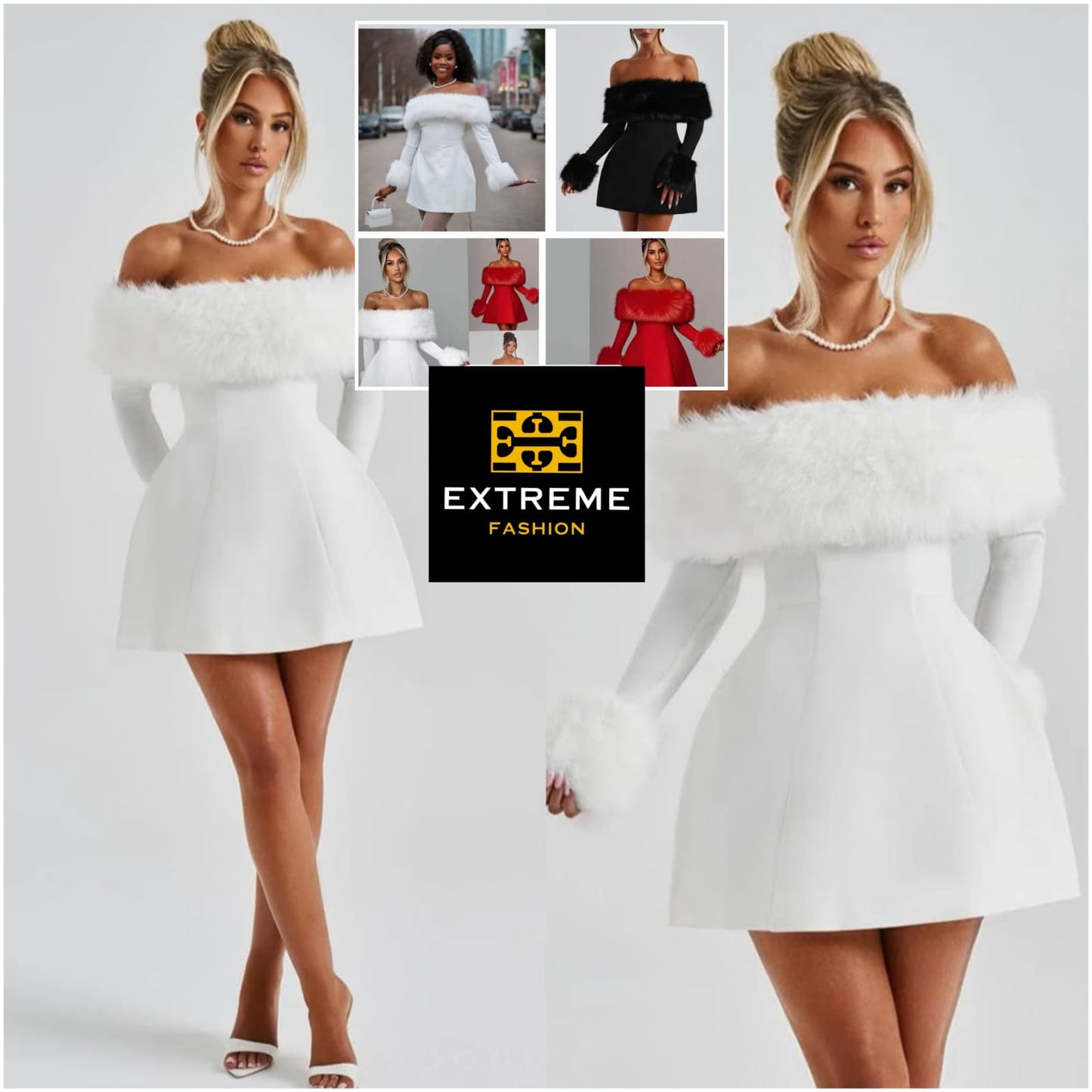 off shoulder elegent mini dress