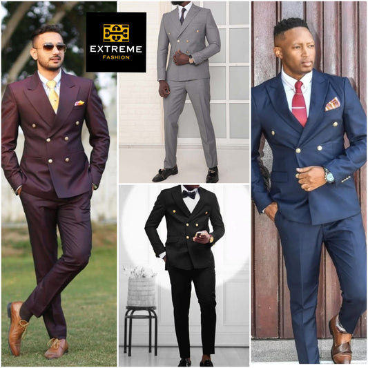 men's double breast 2pc suit