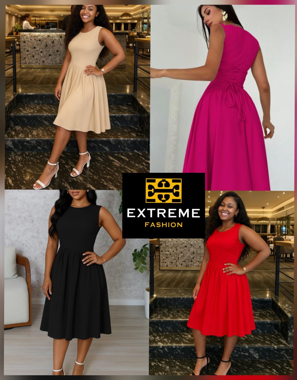 back adjustable elegent dress