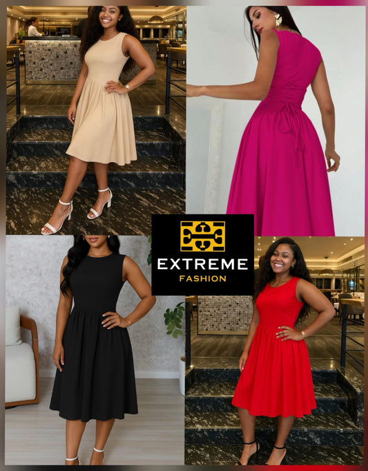 back adjustable elegent dress