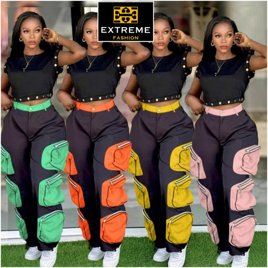 multi pockets cargo pants