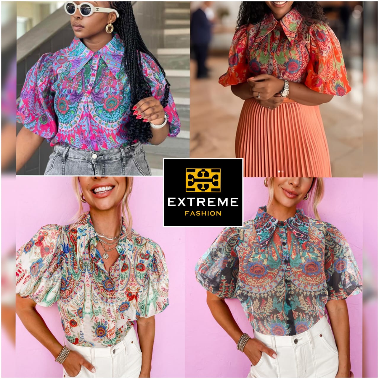 vintage floral blouse