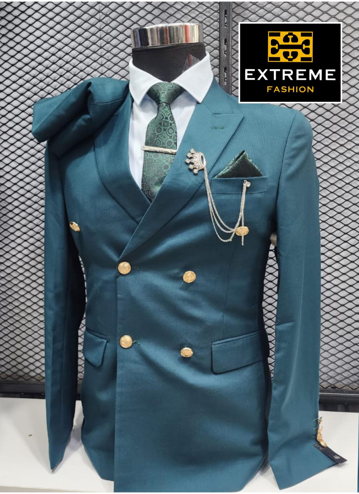 double breasted men's 2pc suit