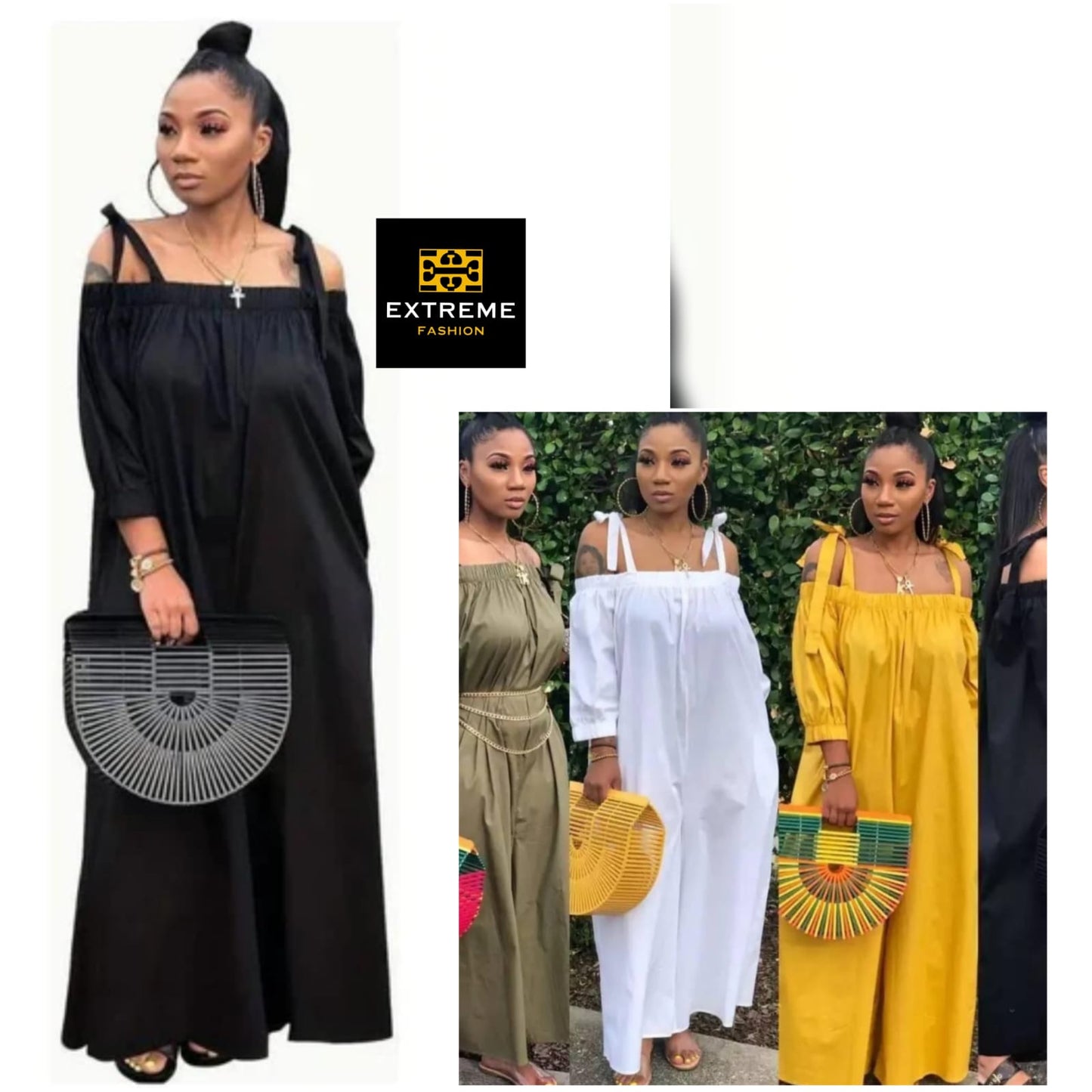 plus size off shoulder baggy jumpsuit