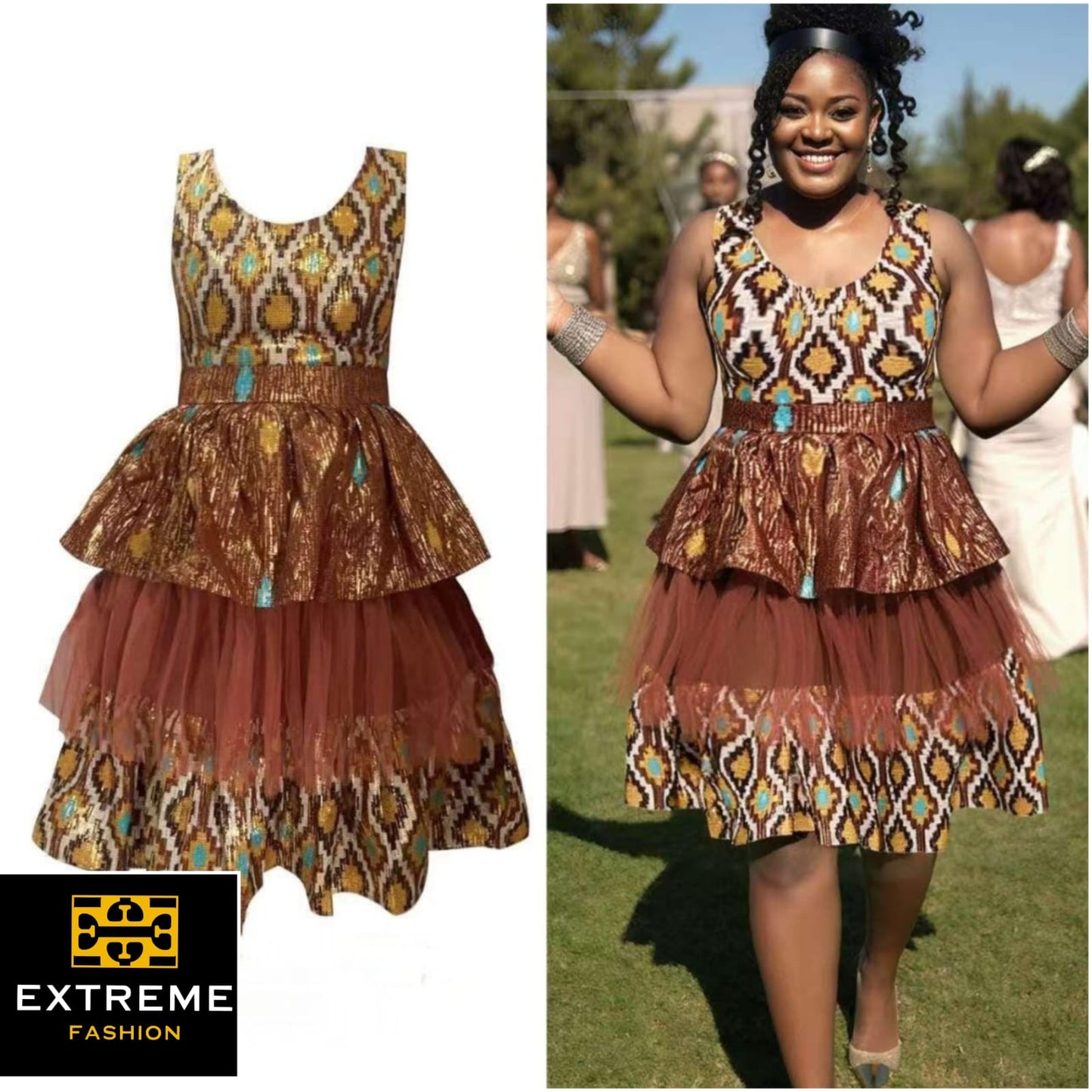 multi layer traditional dress