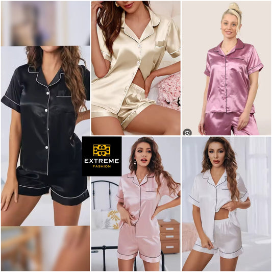 short silky pyjamas 2pc set