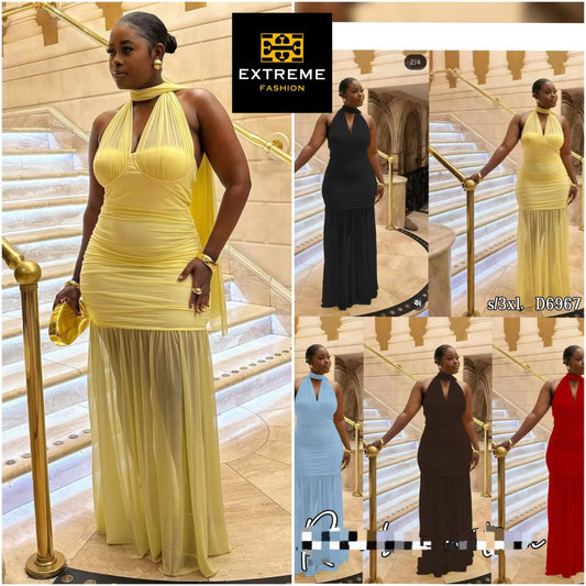 elegent stretch maxi dress