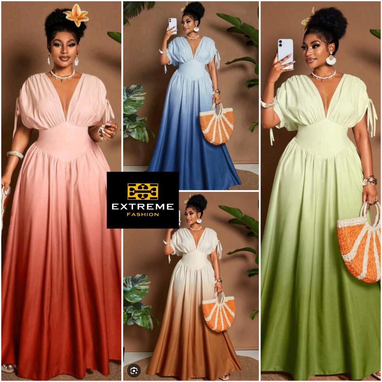 vintage 2 tone maxi dress